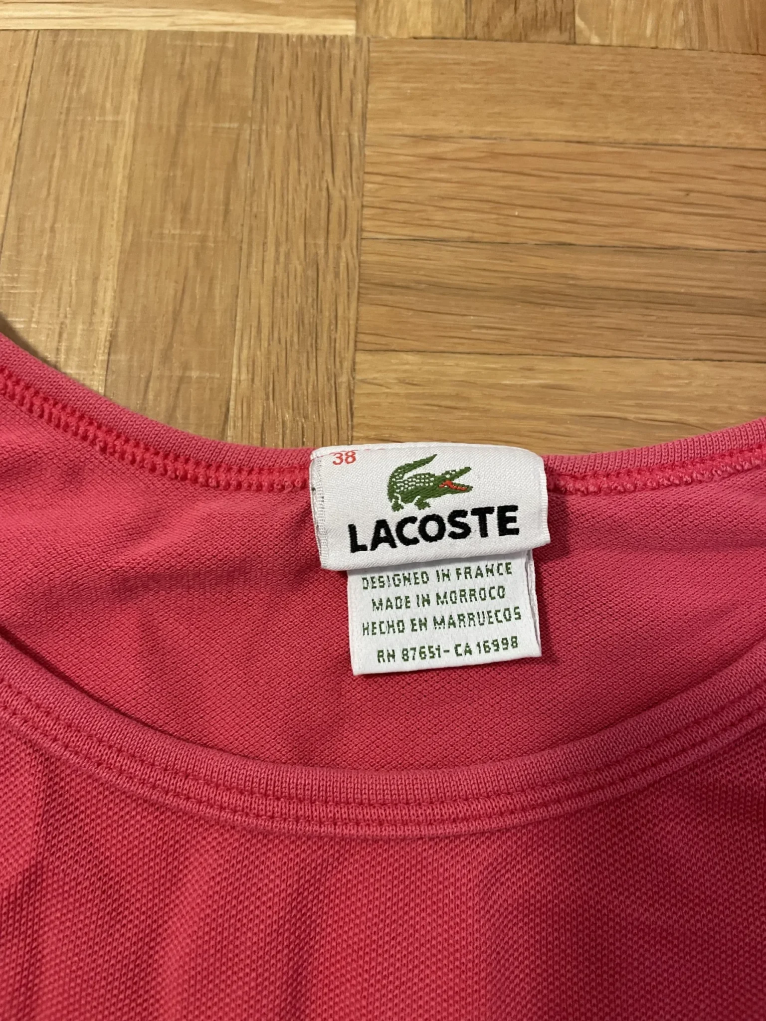 Image for Lacoste pink camisole
