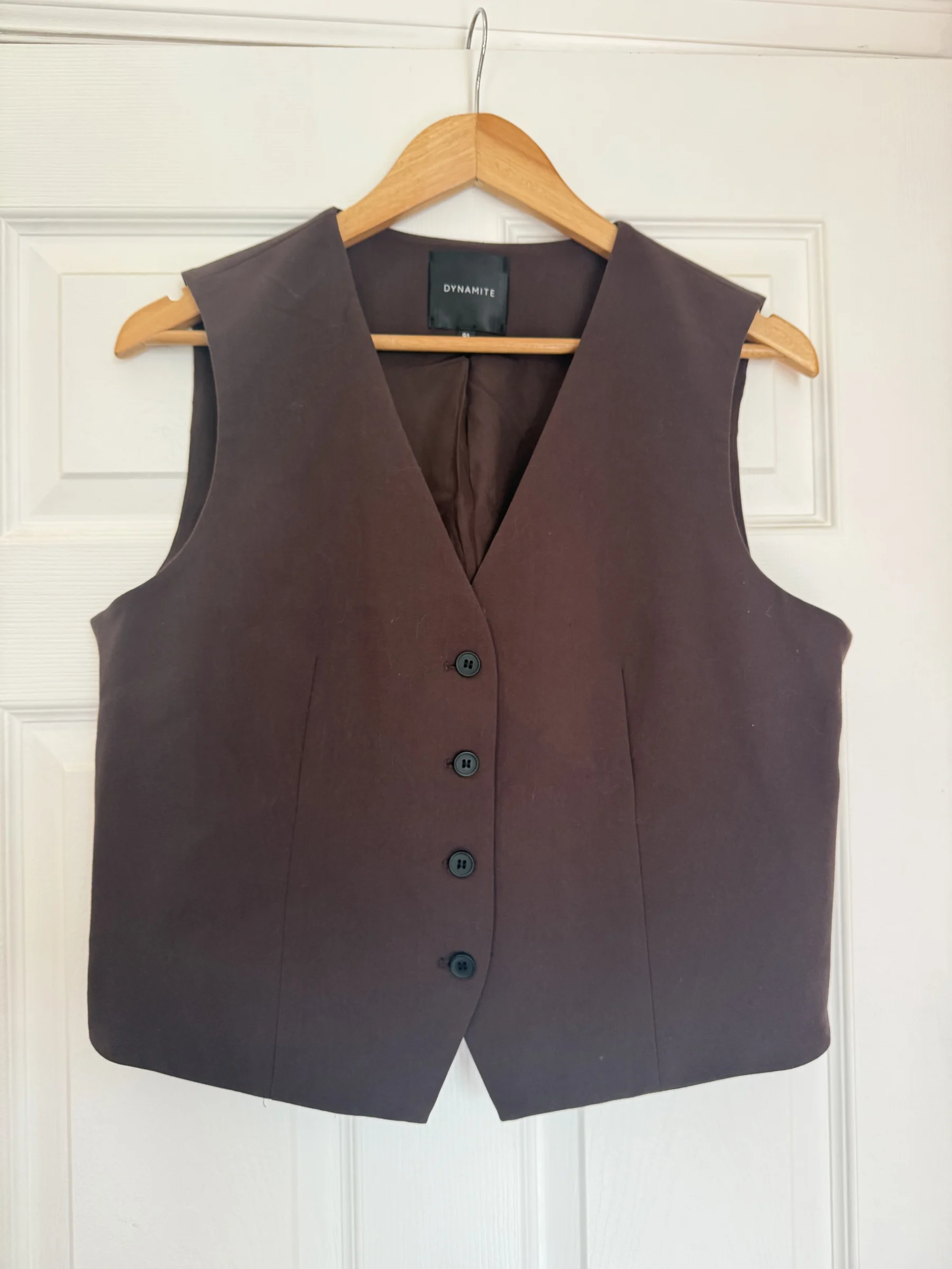 Veste sans manches brune Dynamite seconde main
