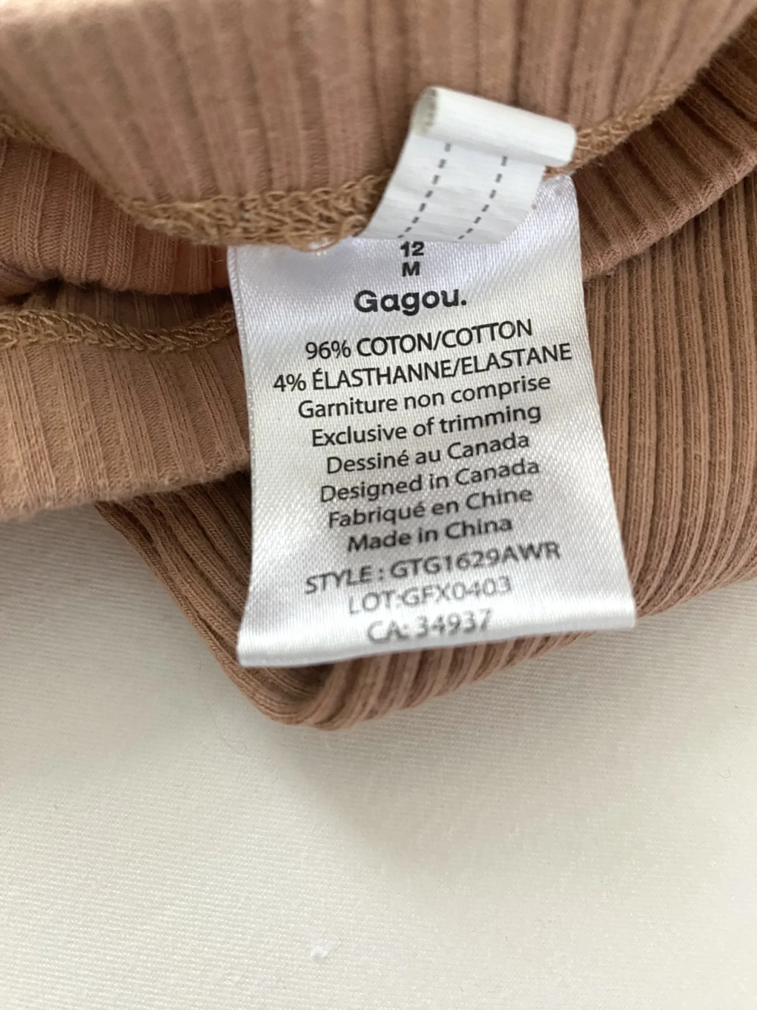 Image for Ribbed leggings, 12 months