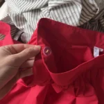 Thumbnail for Red bubble-hem skirt