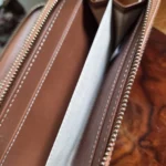 Thumbnail for True Religion – Denim crossbody bag with tan leather trim