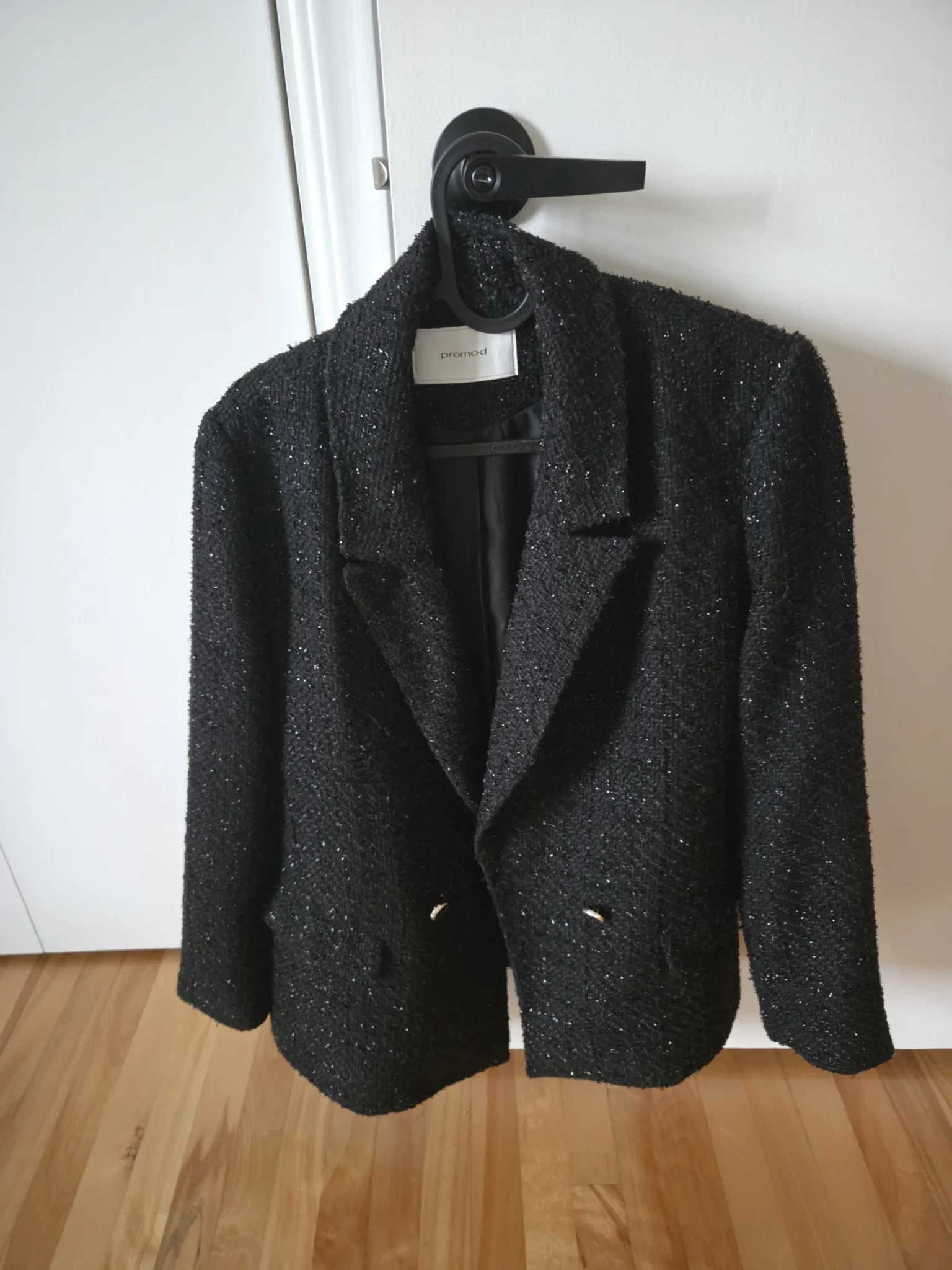 Featured image for Black tweed blazer