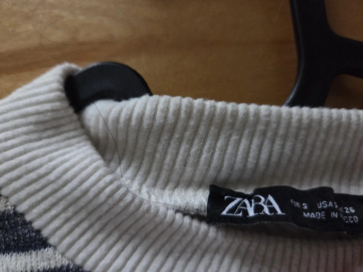 Image for Grey and white sailor-style jumper from Zara