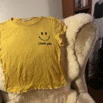 Thumbnail for Yellow T-shirt, size S, with a happy face 😃