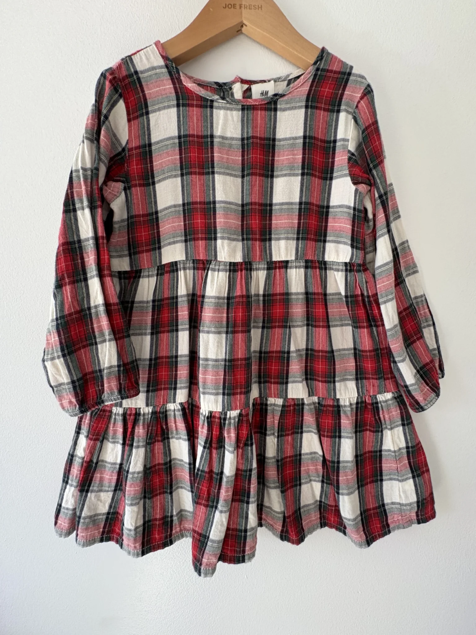 Image for 3/4-sleeve red dress