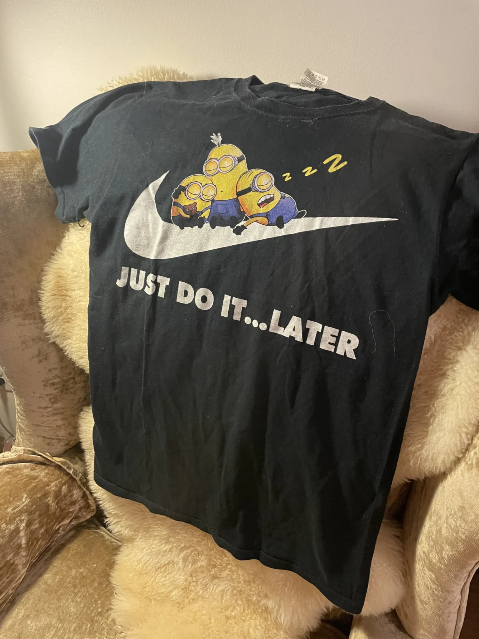 Featured image for Unisex black T-shirt for adults, size small