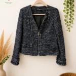 Featured thumbnail for Veste tweed zippée Karl Lagerfeld Paris, taille 8