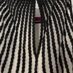 Thumbnail for Black and ivory pleated midi dress