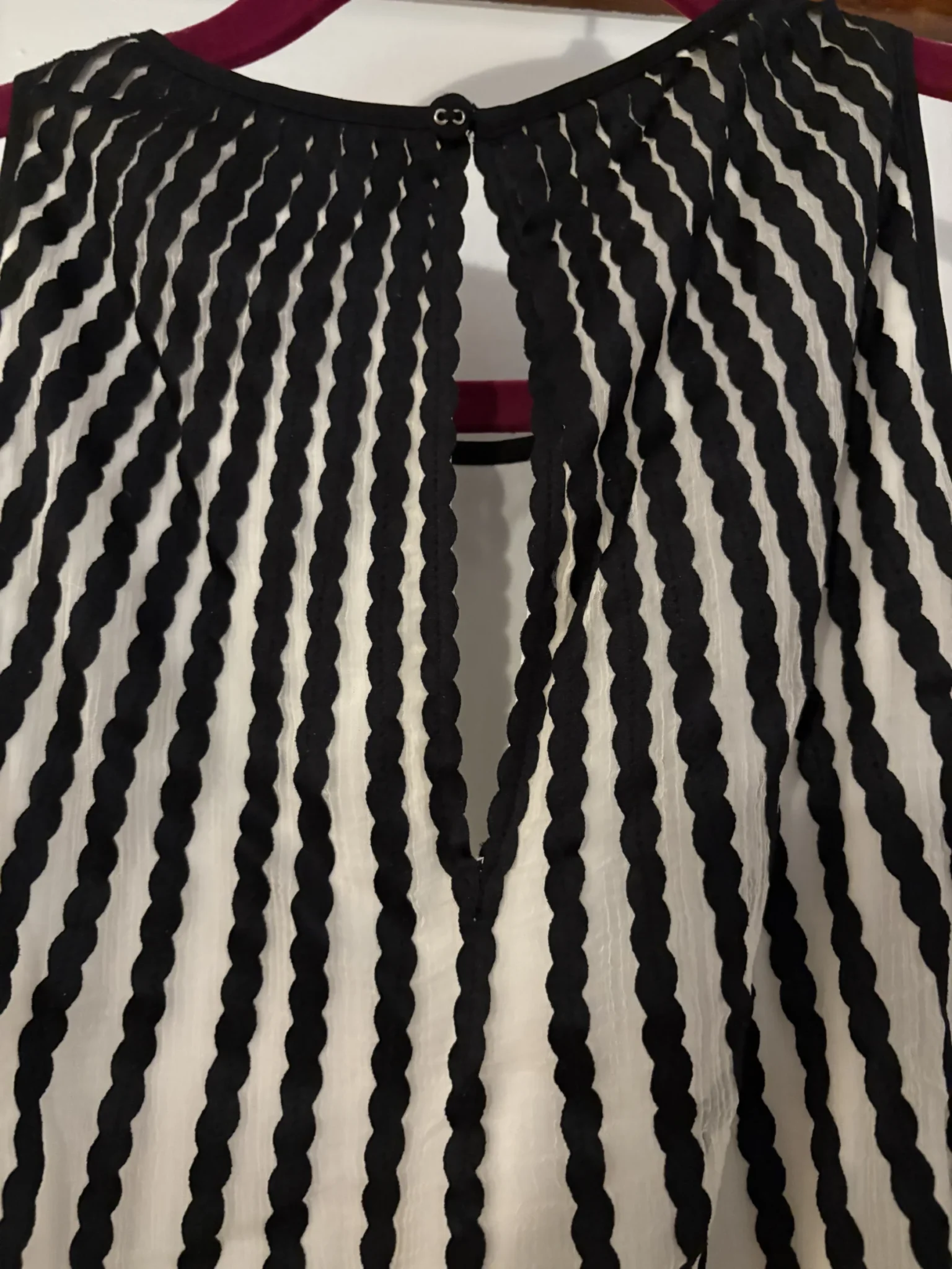 Image for Black and ivory pleated midi dress