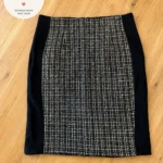 Featured thumbnail for Jupe crayon en tweed noir et blanc – DEX The Suit Shop New York