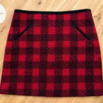 Featured thumbnail for Atelier Gardeur straight-cut skirt in red and black checks