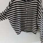 Thumbnail for Oversized striped knitted cardigan