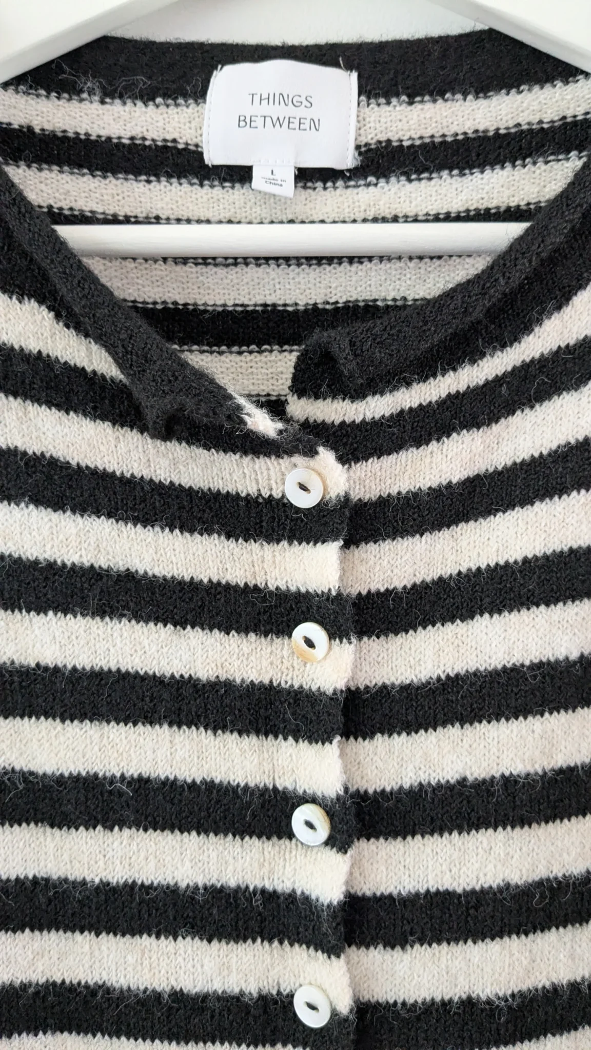 Image for Oversized striped knitted cardigan