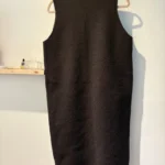 Thumbnail for COS chocolate-brown boiled wool pinafore dress