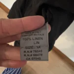 Thumbnail for Robe noire Bellaumbra en lin – Taille 1X – Made in Italy