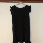 Thumbnail for Robe noire Bellaumbra en lin – Taille 1X – Made in Italy