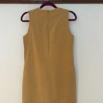 Thumbnail for Betina Lou dress in mustard-coloured linen and cotton