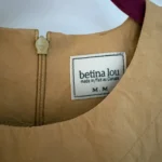 Thumbnail for Betina Lou dress in mustard-coloured linen and cotton