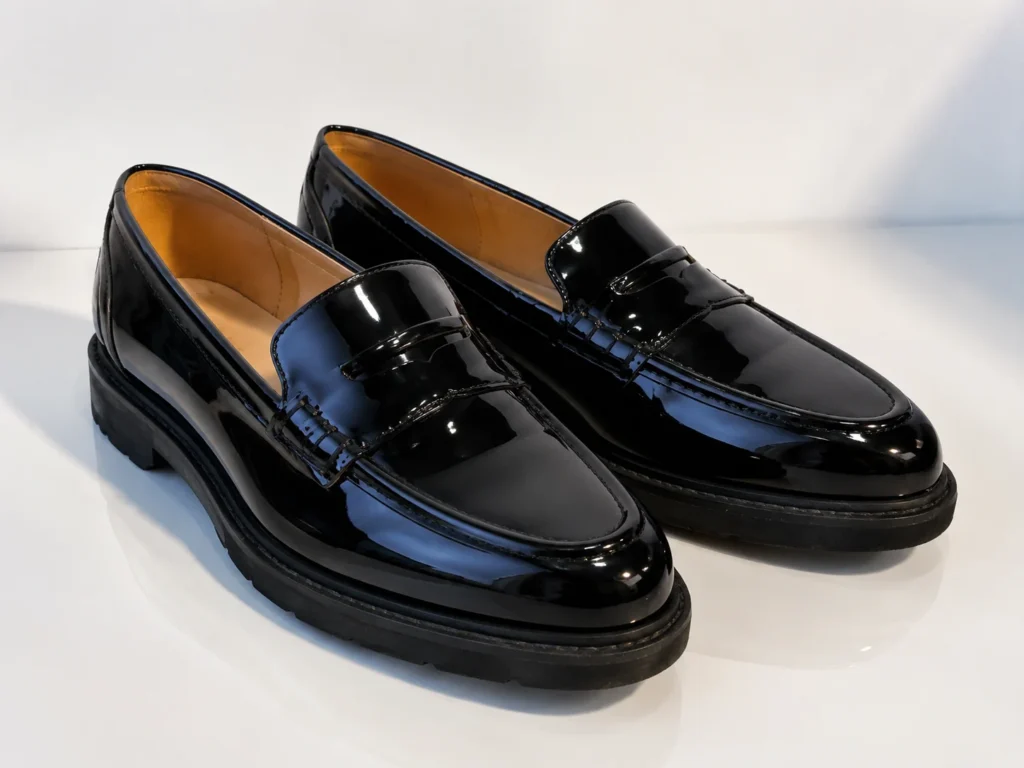 Featured image for Black patent leather Rockport loafers – Size 9M (39)