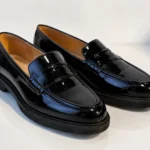 Featured thumbnail for Black patent leather Rockport loafers – Size 9M (39)