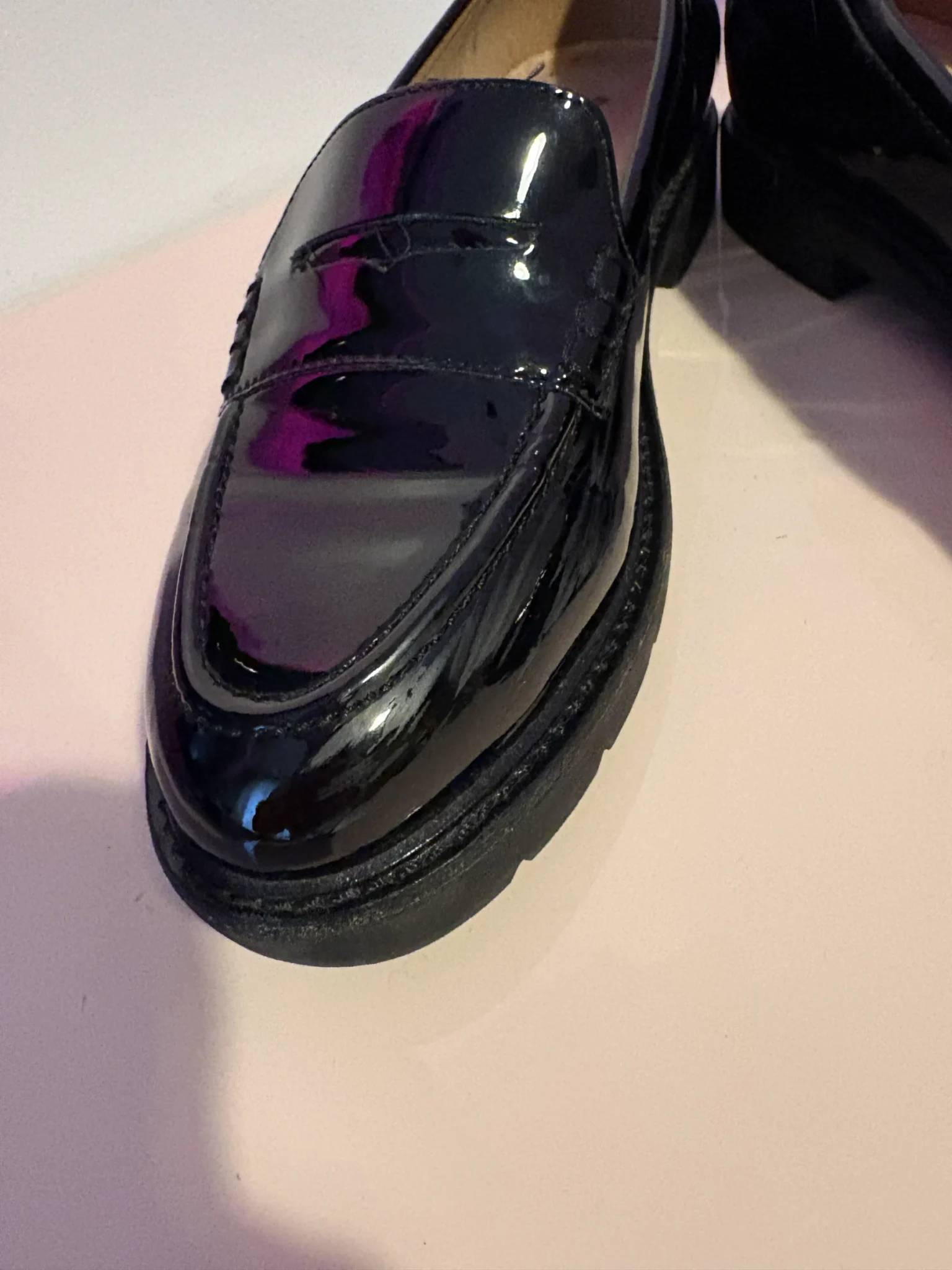 Image for Black patent leather Rockport loafers – Size 9M (39)