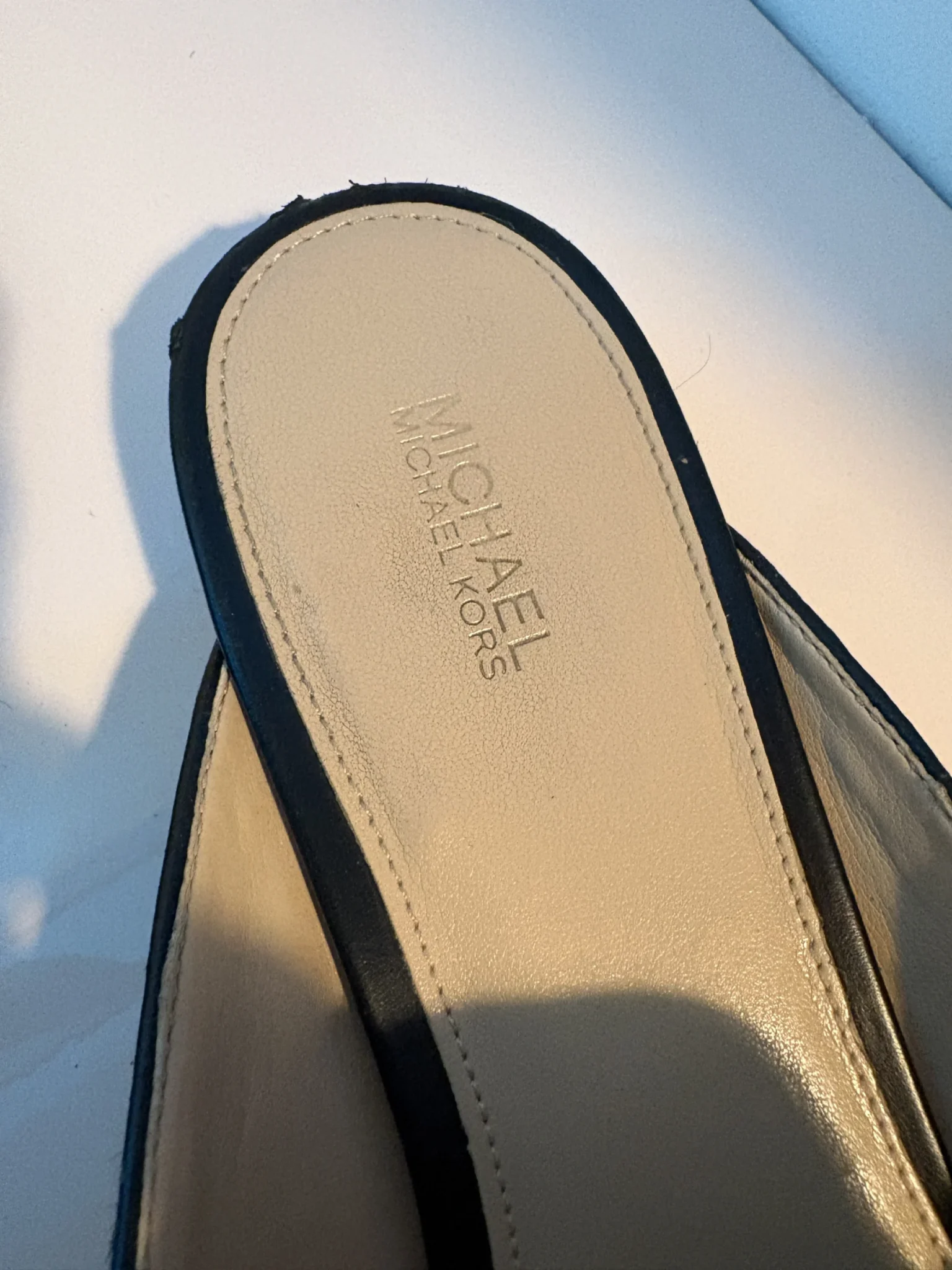 Image for Michael Kors – Leopard-print calfskin-effect leather mules – Size 9M