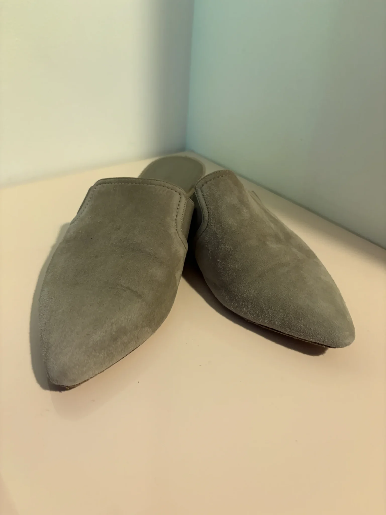 Image for Vince grey suede mules – Size 38 (US 8)
