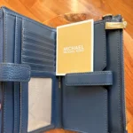 Thumbnail for Large, brand-new Michael Kors wallet in navy blue