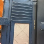 Thumbnail for Large, brand-new Michael Kors wallet in navy blue