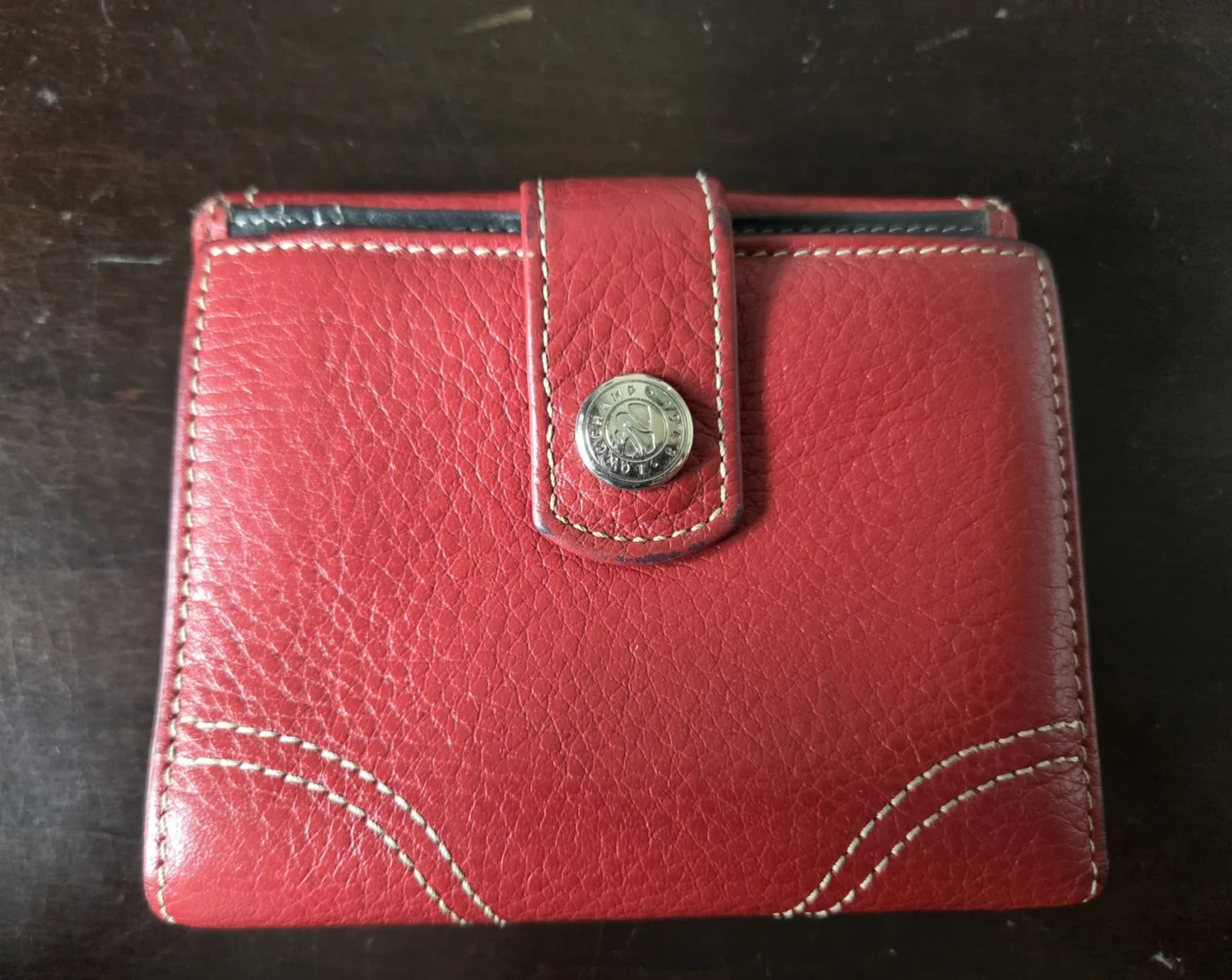 Image for Longchamp Le Foulonné red wallet