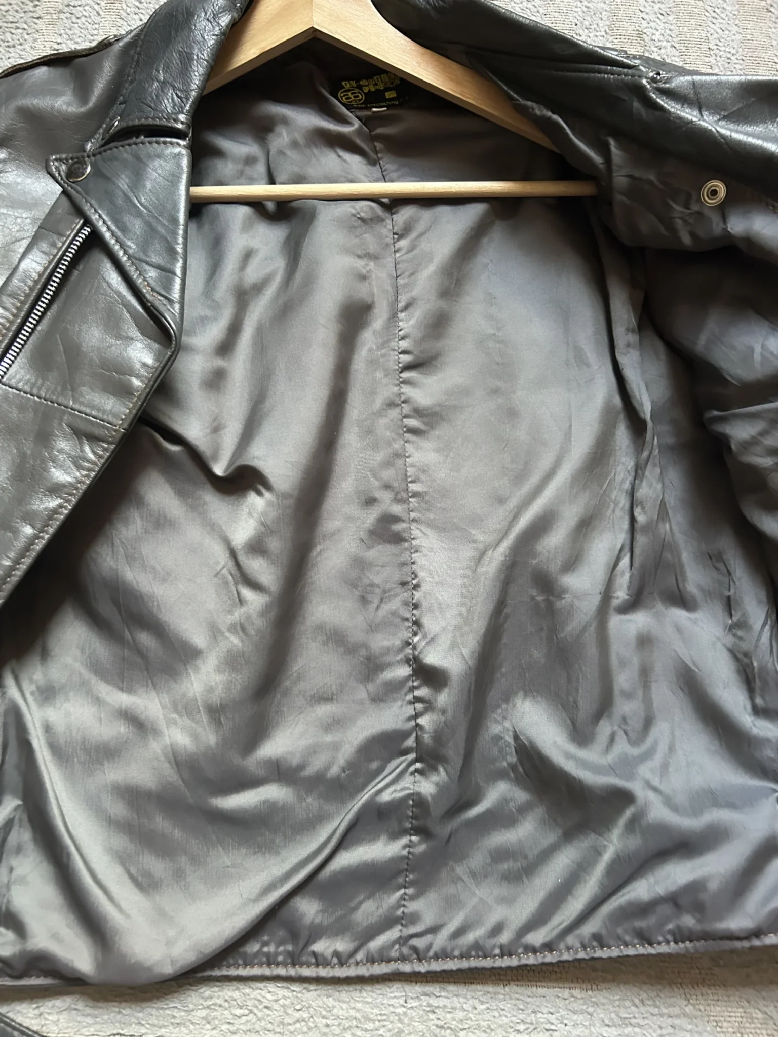 Image for Manteau de cuir recyclé style perfecto