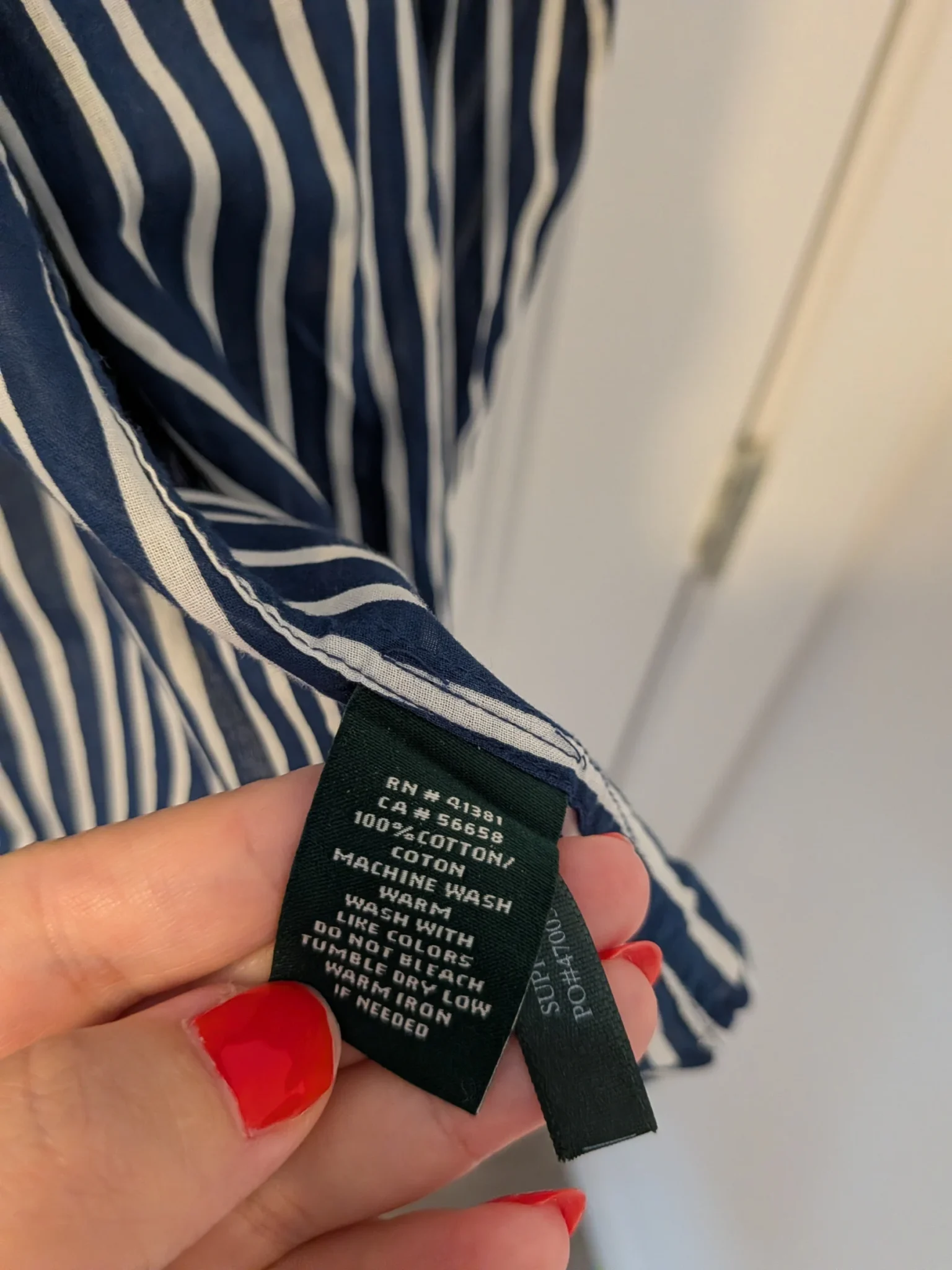 Image for Lauren Ralph Lauren/Chemise Lignée Sz M