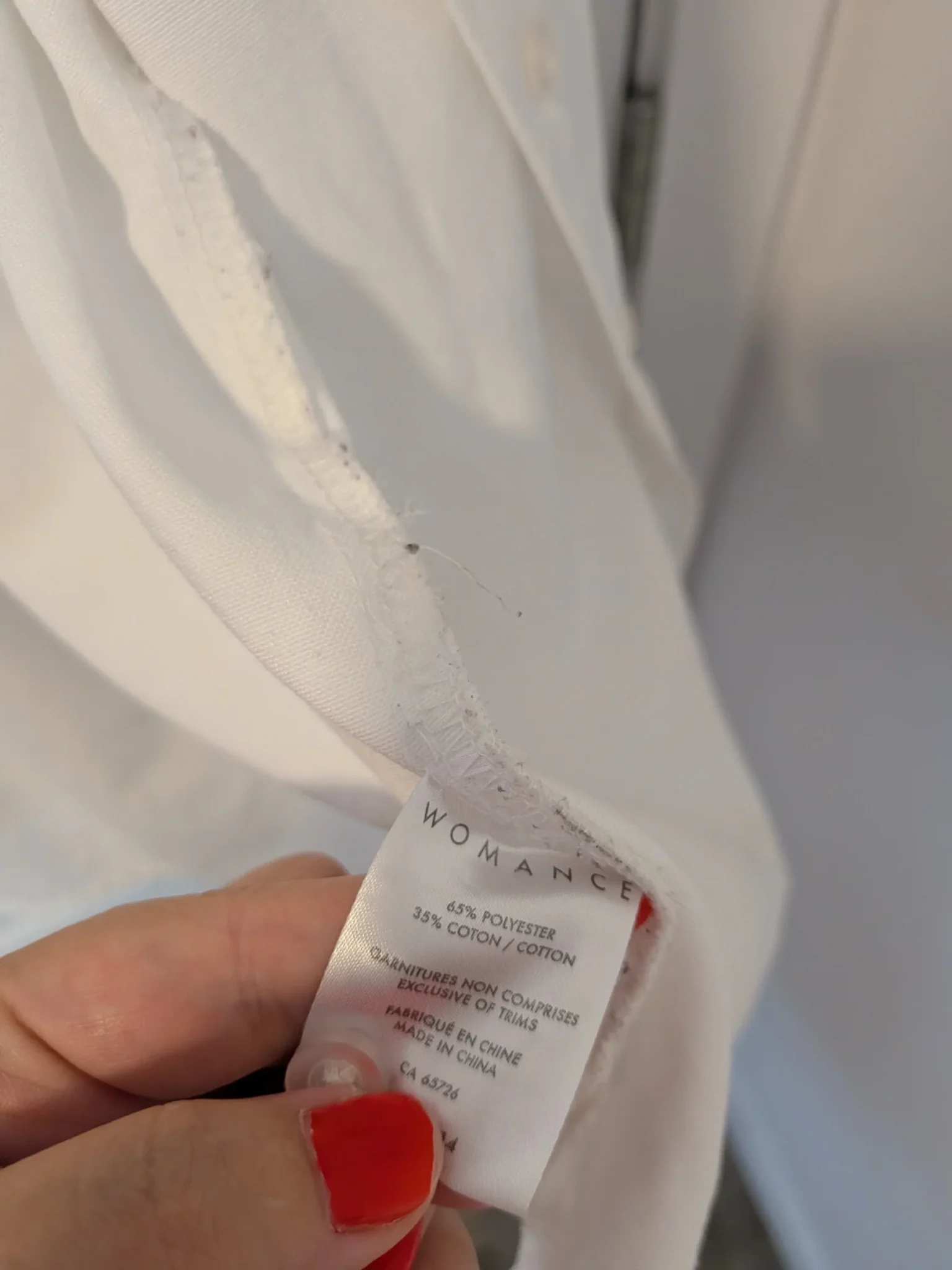 Image for Womance/Chemise Blanche Sz XL