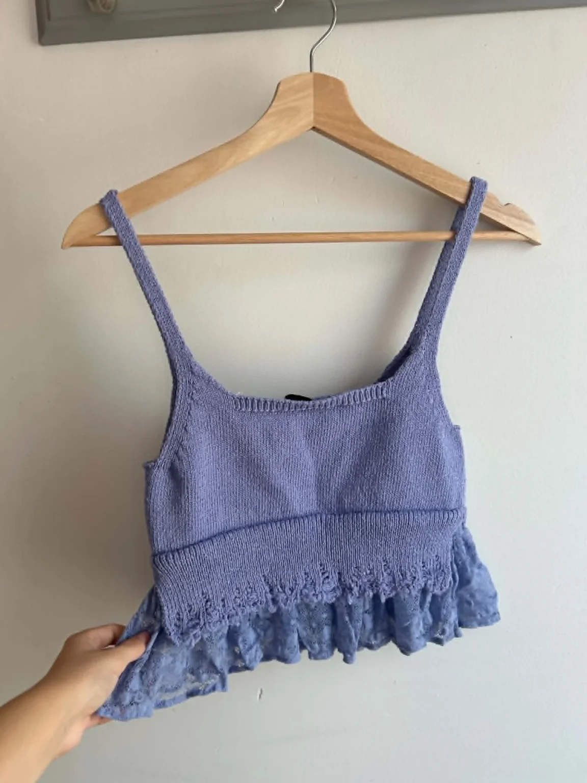 Featured image for Zara lace-knit top