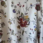 Thumbnail for 100% Soie-Blouse ivoire à jolis motifs
