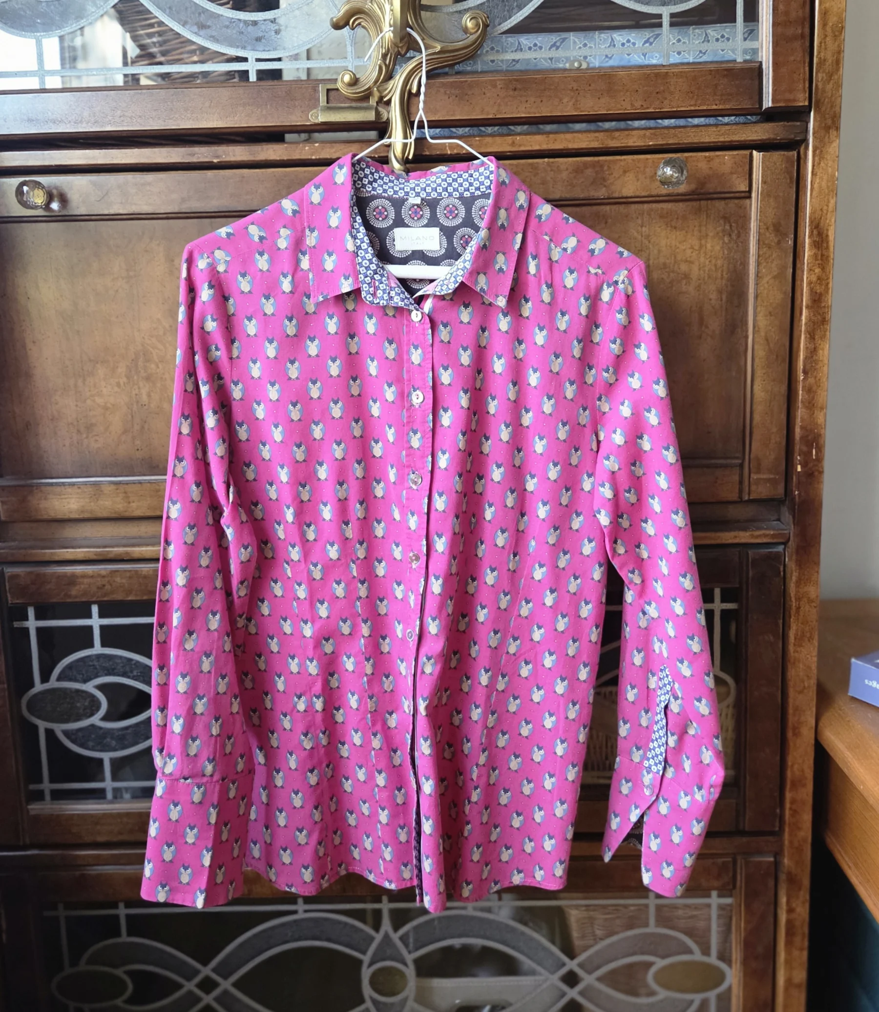 Jolie chemise imprimé hiboux *Autre seconde main