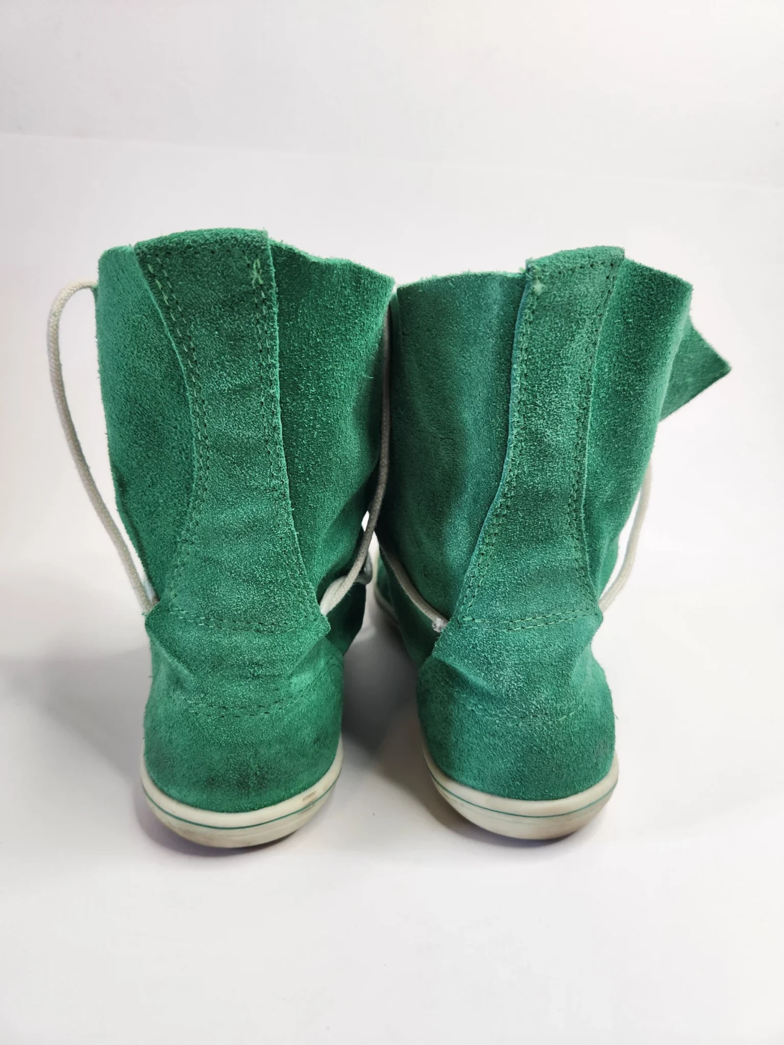 Image for Bottines plates rétro en cuir suède (daim)