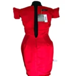 Thumbnail for Robe Audacieuse Écarlate au Décolleté Plongeant