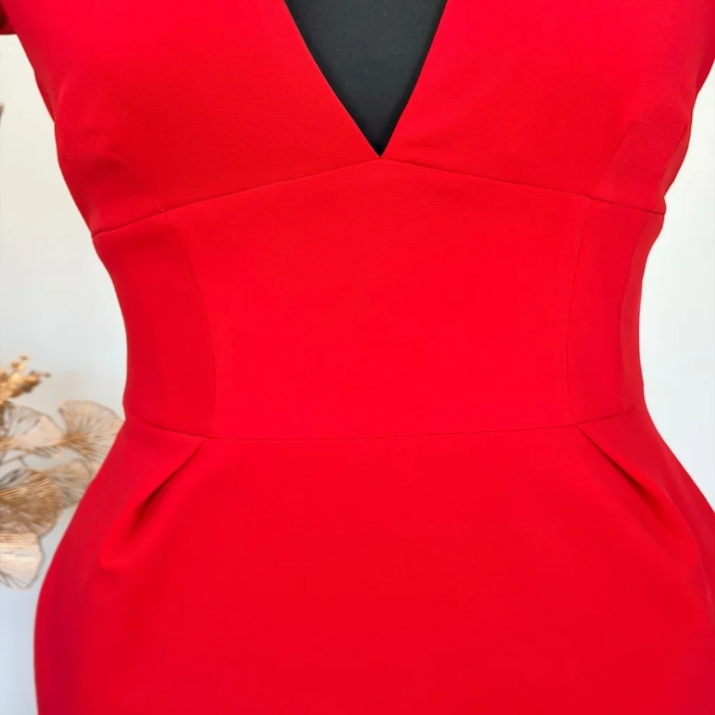Image for Robe Audacieuse Écarlate au Décolleté Plongeant