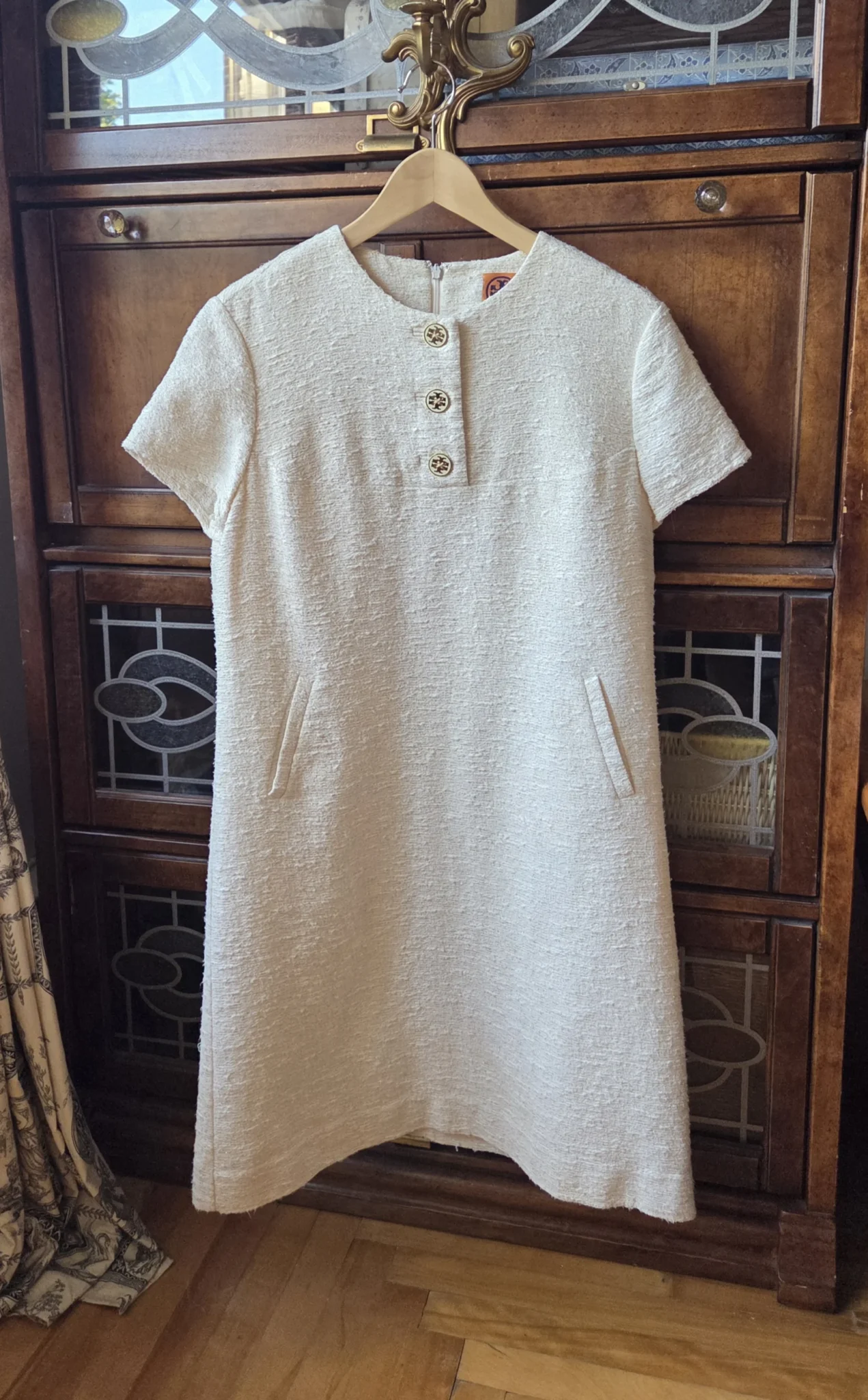 Image for Tory Burch – Stunning ivory-white dress, tweed-style