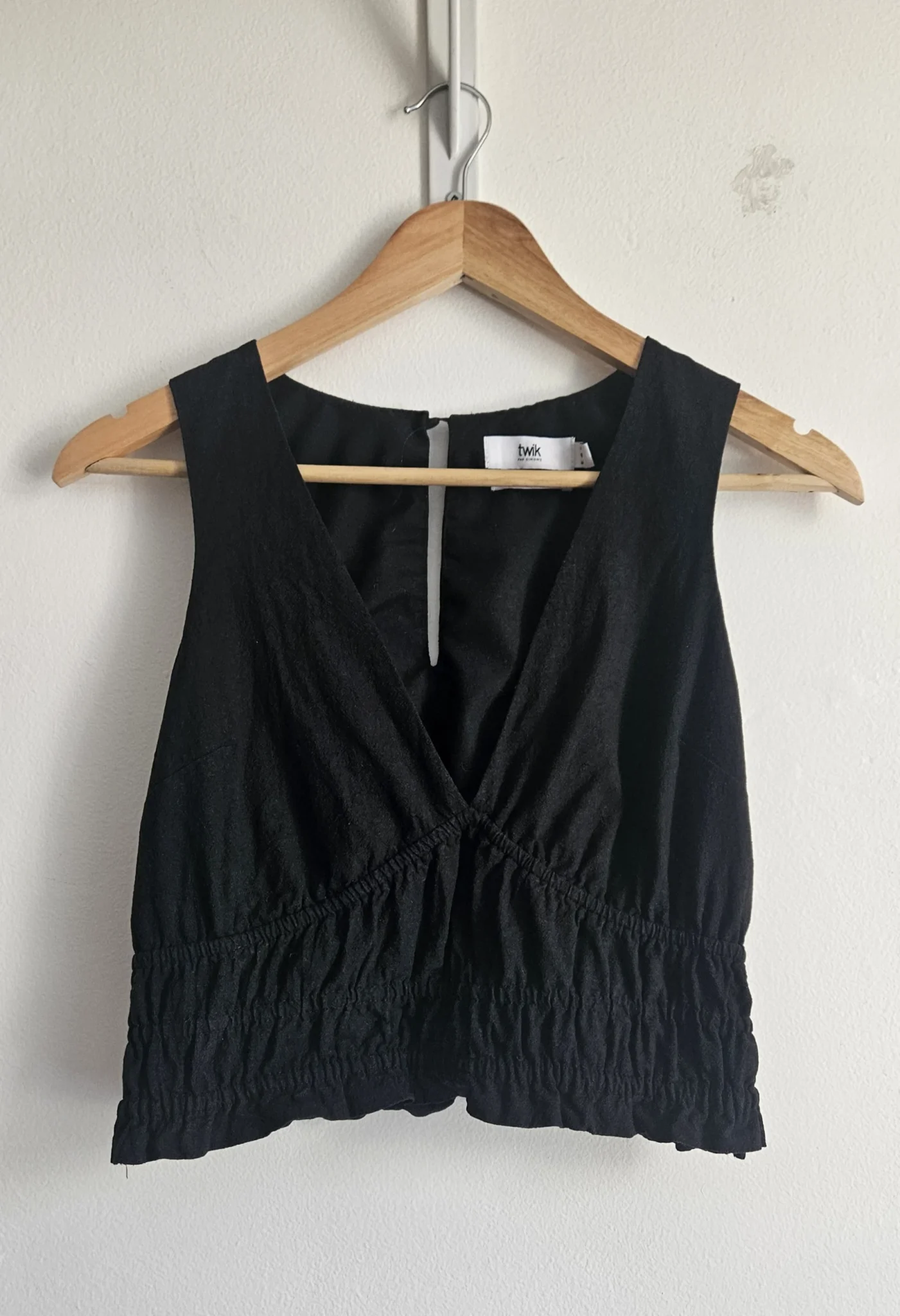 Image for 🌷Linen-blend camisole with smocked waist