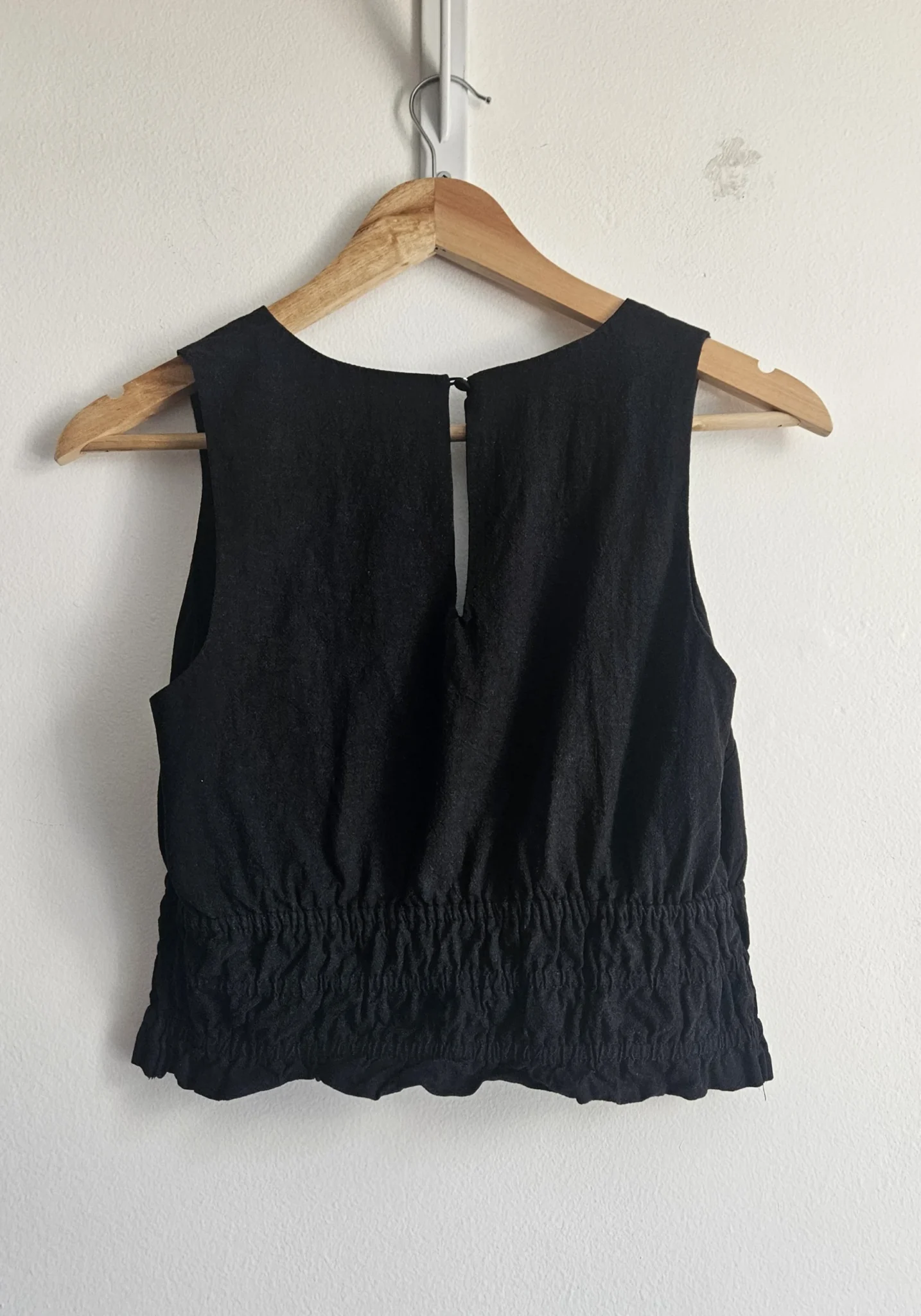 Image for 🌷Linen-blend camisole with smocked waist