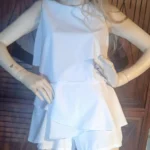 Featured thumbnail for One-piece outfit: white culottes skirt