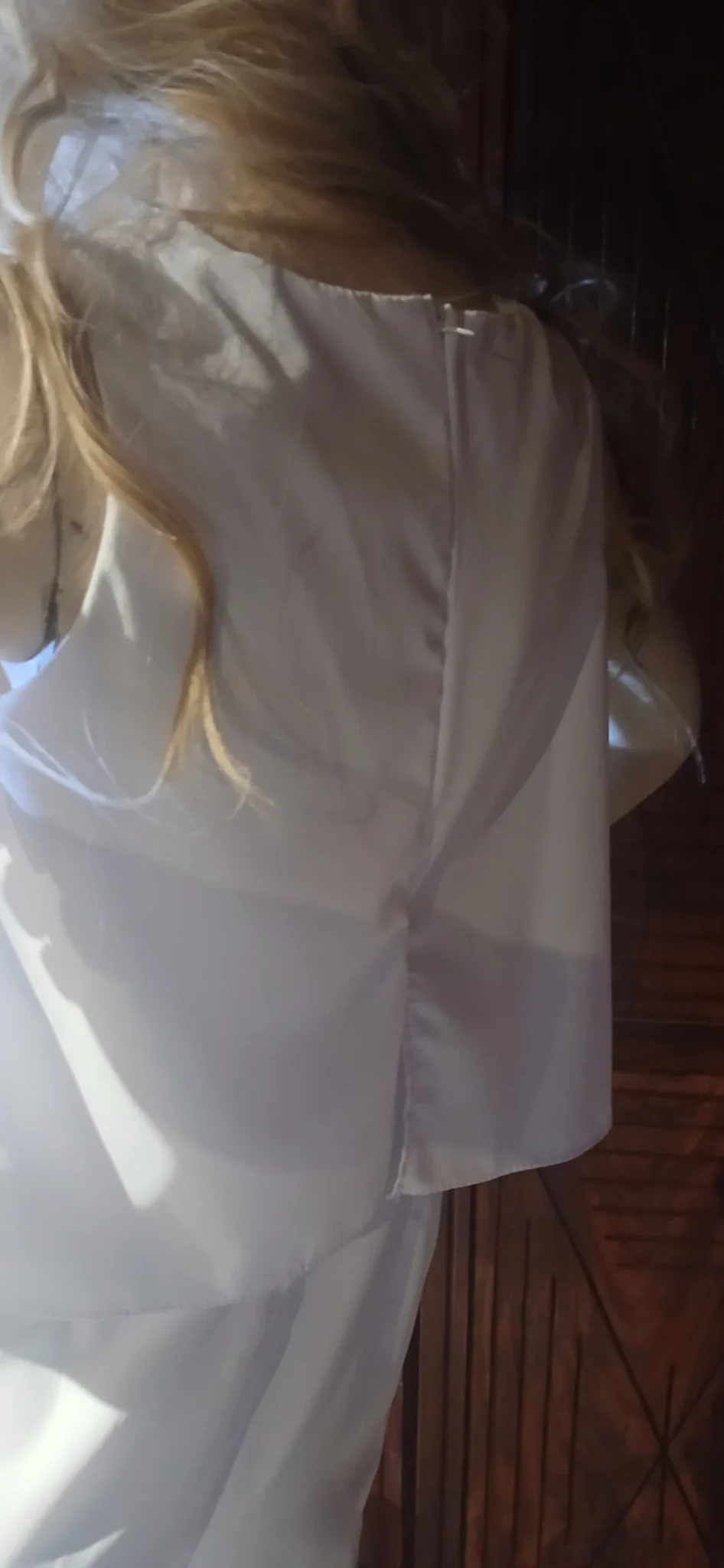Image for One-piece outfit: white culottes skirt