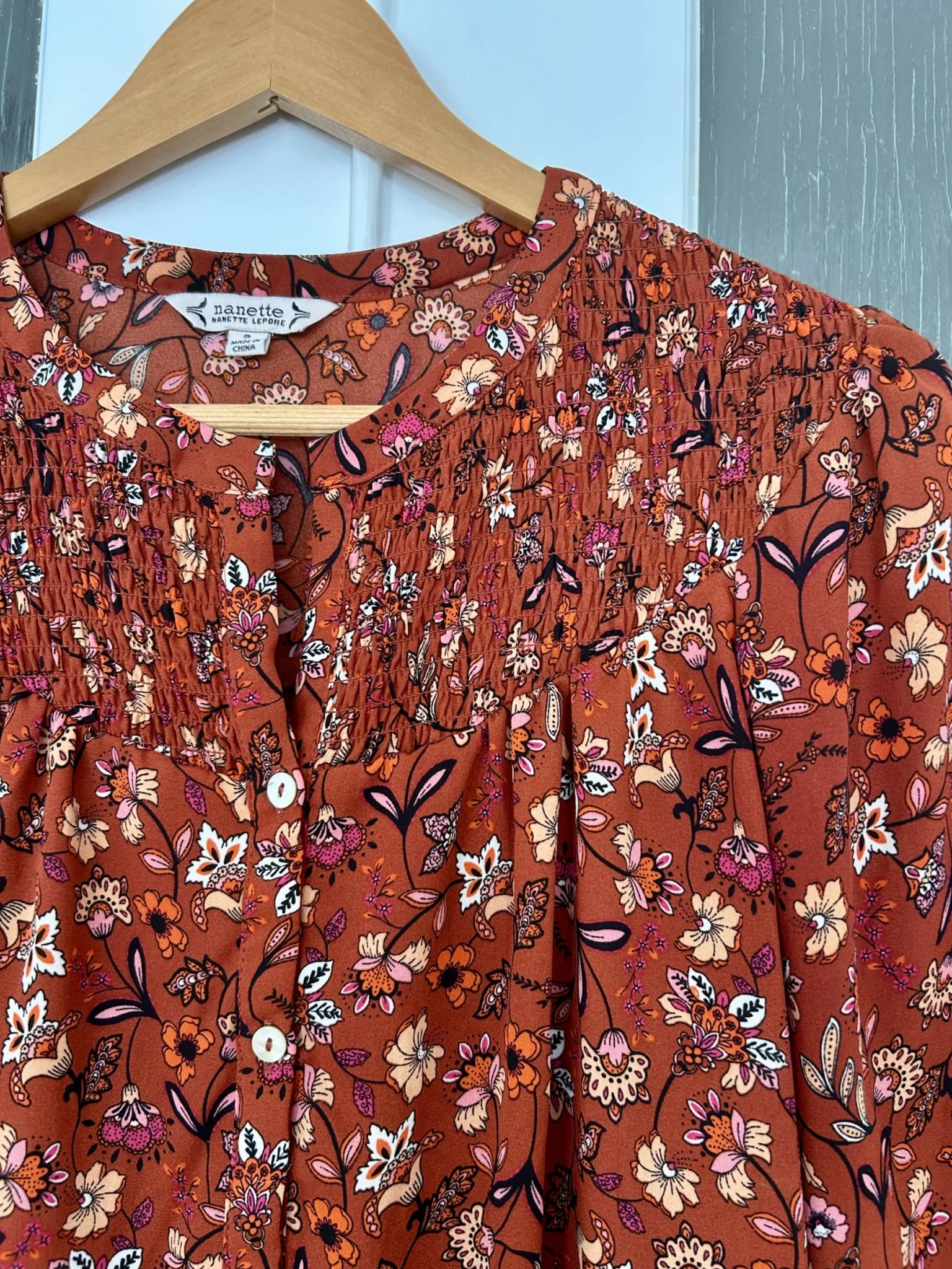 Image for Nanette Lepore floral blouse