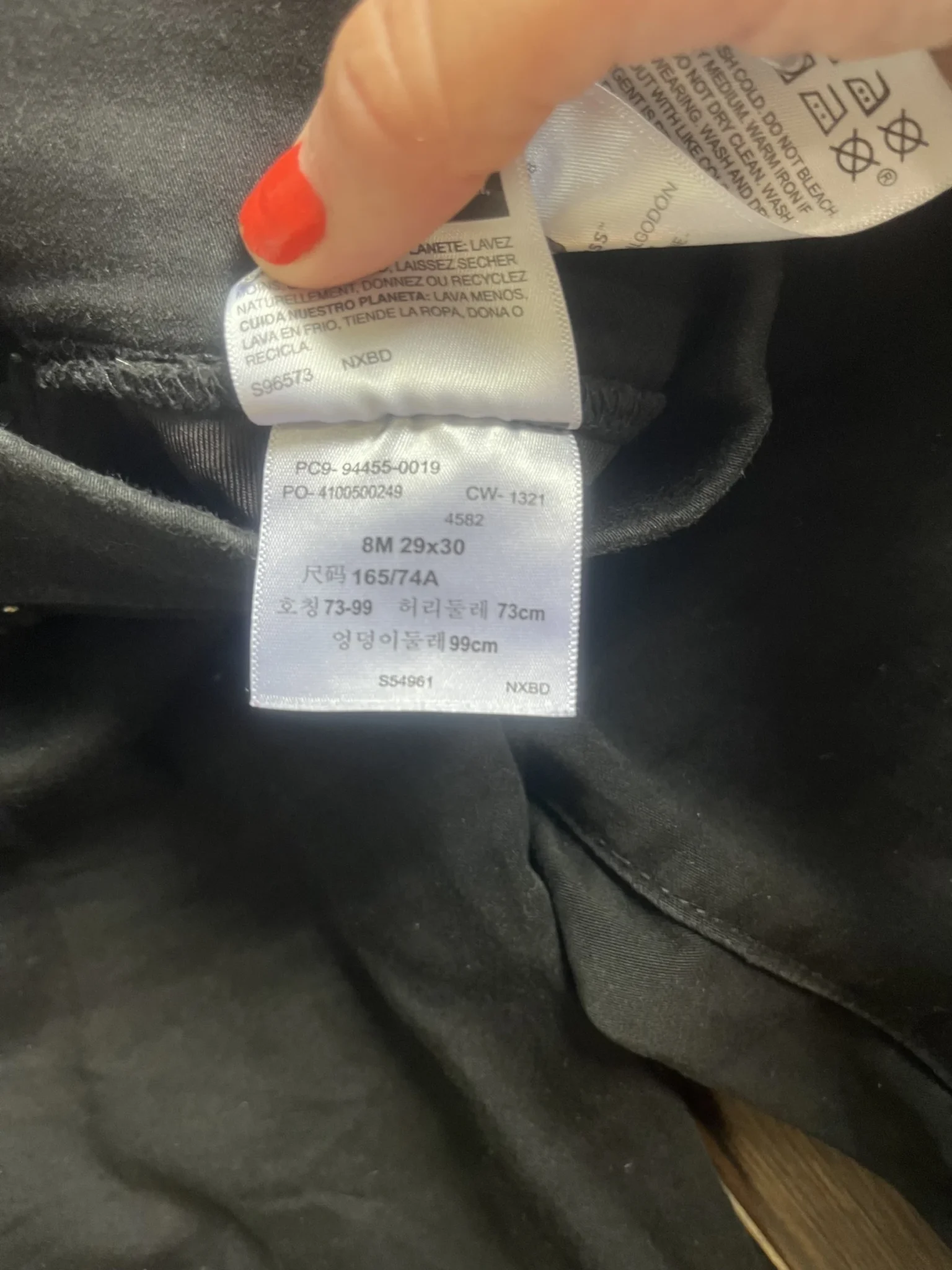 Image for Black stretch skinny Levi’s jeans