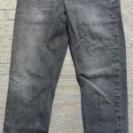Featured thumbnail for Faded grey denim trousers, straight-leg fit to the ankle