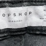 Thumbnail for Faded grey denim trousers, straight-leg fit to the ankle