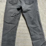 Thumbnail for Faded grey denim trousers, straight-leg fit to the ankle