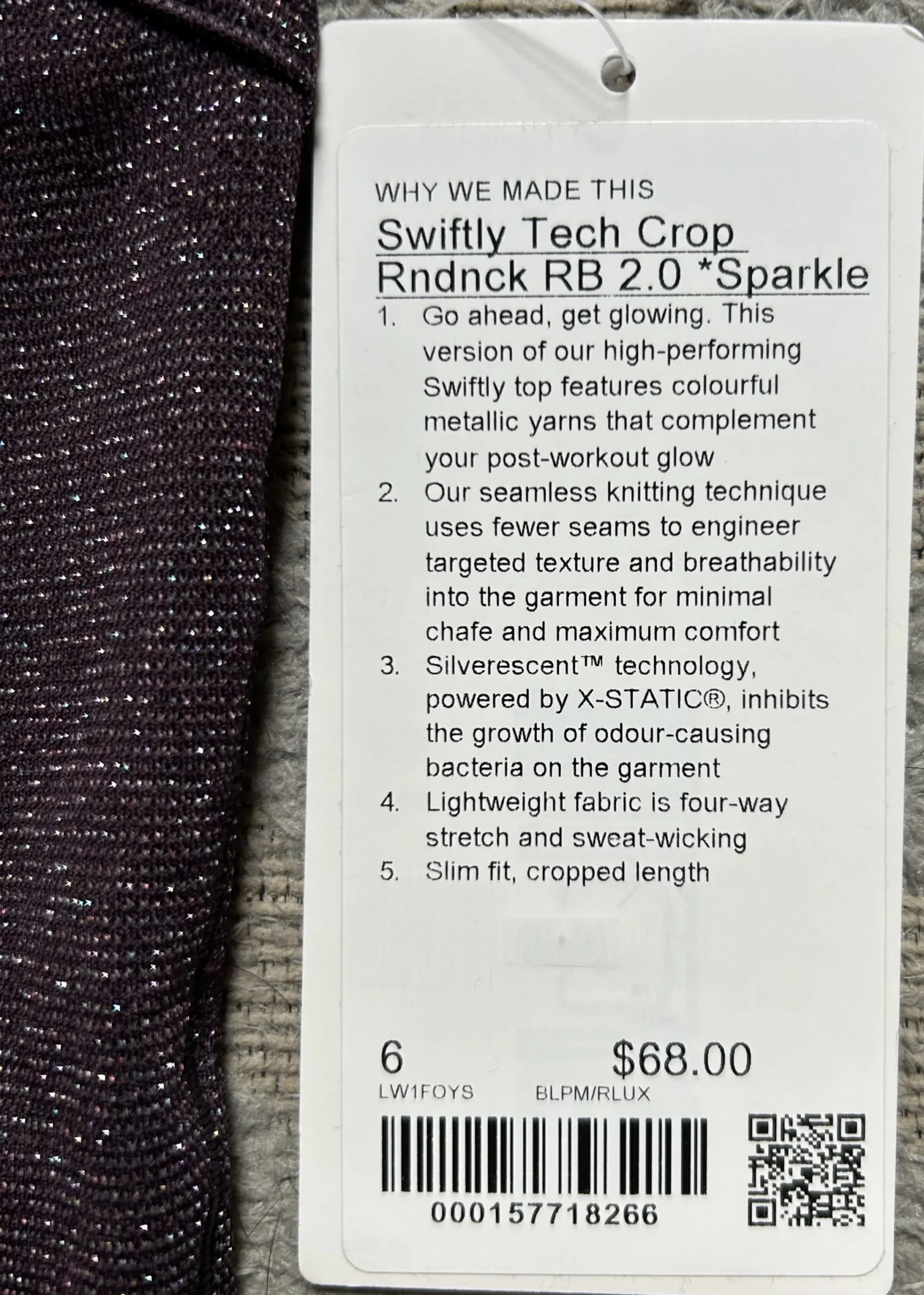 Image for Lululemon Swiftly Cropped Camisole